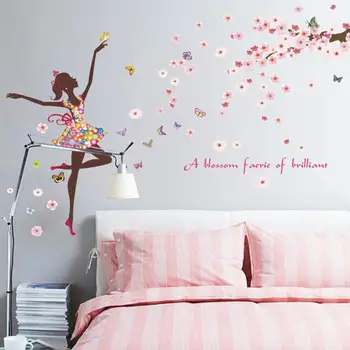 Autocolant de perete autocolantele pe perete Dans spiritul flower fairy tineret cântec de dans autocolante de perete Zână Dormitor Camera de zi