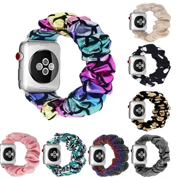 Bentiță Elastic femei Curele de Ceas pentru iwatch 5 4 38mm 42mm ceasuri buclă Watchband pentru Apple Watch Band Seria 5 4 3 2 40 44mm