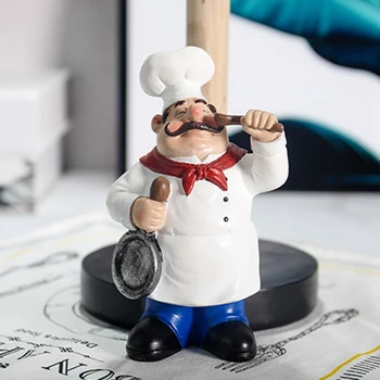 Promovare! Rășină Chef Dublu-Strat Suport Prosop De Hârtie Figurine Creative Acasă Cake Shop Restaurant Meserii Decor Un Ornament