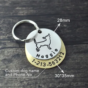 Personalizate carte, Yorkshire Terrier dog tag,Personalizate Câine ID-ul Tag-ul, de Mână ștampila de Identificare Dog Tag, gravate numele și numărul de telefon