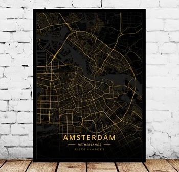 Alkmaar Almere Amersfoort Amsterdam Apeldoorn Arnhem Breda Delft Deventer Dordrecht Eindhoven Enschede Olanda Poster