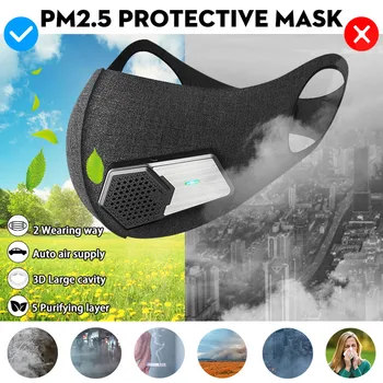 Smart Electric Masca de Fata Purificatoare de Aer Anti Poluarea cu Praf de Alimentare cu Aer Proaspăt pm2.5 Cu Respirație Supapa De Sănătate Personală Masina