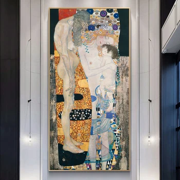 Cele Trei Vârste ale Femeii 1905 de către Gustav Klimt Arta Celebre Picturi Pe Perete Postere de Arta Si Printuri Sexy Femeie de Imagini de Artă