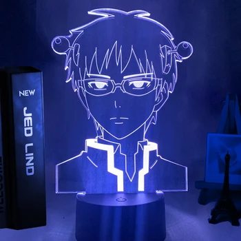 Anime Lumina Dezastruoase În Viața de Saiki K Lumina de Noapte Led pentru Decorare Dormitor Colorat Veioza Anime Cadou 3d Lampa Saiki K