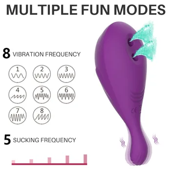 Vaginul Suge Vibratorul Dublu Cap Vibrator Vibrator Sex Oral De Aspirație Stimulator Clitoris Masturbari Sex Feminin Jucării Erotice Femei