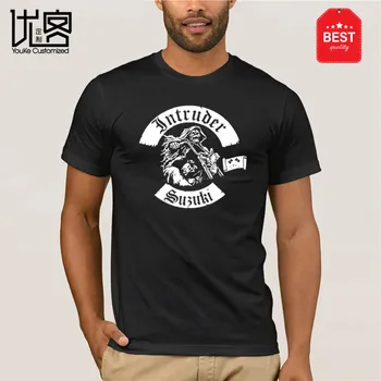 2018 Noua Moda pentru Bărbați T-Shirt de Vară Mâneci Scurte Tricou de Bumbac Intrus Cruiser Chopper Motocicleta Rockeri tricouri
