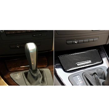 Pentru BMW E90 E92 E93 Fibra de Carbon Autocolant Auto de Interior Cutie de Depozitare Panou Capitonaj Capac Decalcomanii Pentru Perioada 2005-2012 Seria 3 Accesorii