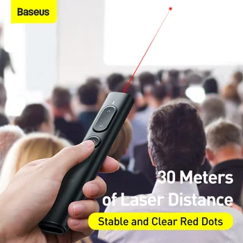 Baseus Wireless Presenter USB Laser Pointer cu Control de la Distanță cu Infraroșu Prezentator Stilou Pentru Proiector Powerpoint PPT Slide