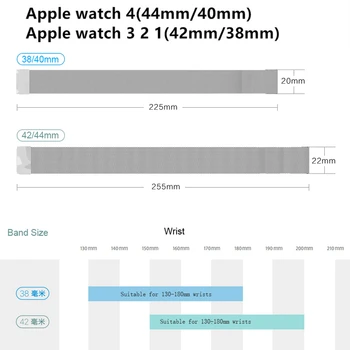 Milanese Loop Pentru Apple watch band 40mm 44mm 38mm 42mm din oțel Inoxidabil brățară de Metal iWatch seria 5 4 3 40 38 42 44 mm Curea