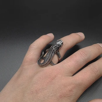 Vintage Șopârlă Ring pentru Bărbați și Femei de Culoare Argintie din Otel Inoxidabil Punk Biker Ring Drăguț Animale, Șopârlă de Bijuterii Magazin de DropShipping