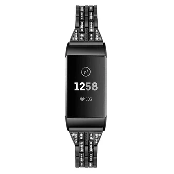 Curea din Otel inoxidabil Pentru Fitbit Charge 3 Smart Watch Band Pietre Bratara Bratara pentru Fitbit Charge 4