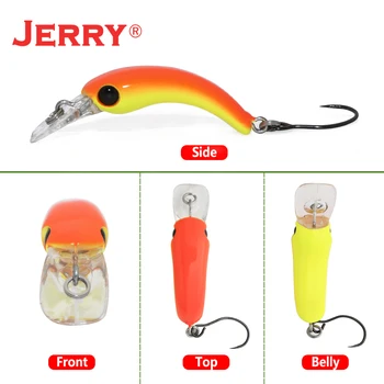 Jerry Shuagui Spinning Ultralight Singur Cârlig Wobbler Greu Momeala 1.2 g 30mm Micro Plug Plutitoare Crankbait Păstrăv de Pescuit de apă Dulce