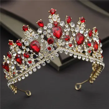 Mireasa Stras Coroana Diademe Ornamente de Păr de Coroane și diademe de Mireasa Bijuterii de păr Printesa Diadema de Bal Concurs