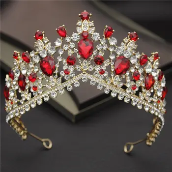 Mireasa Stras Coroana Diademe Ornamente de Păr de Coroane și diademe de Mireasa Bijuterii de păr Printesa Diadema de Bal Concurs