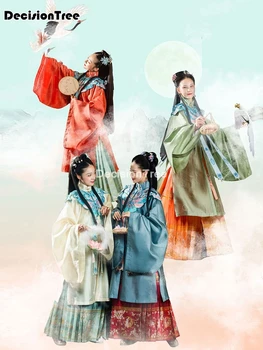 2021 chineză tradițională femei hanfu robe chinese fairy haine hanfu îmbrăcăminte dinastiei ming din china vechi dans fusta haine