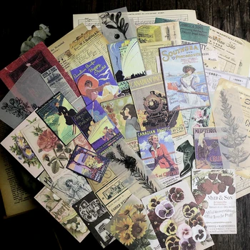 KLJUYP Serie de Epocă Material de Hârtie pentru Scrapbooking Proiecte DIY/Album Foto/Card de Meșteșuguri B