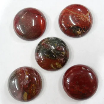En-gros 20buc piatra naturala rotund 25mm cabochons nici o gaură roșie jaspers margele pentru Bijuterii DIY face haine accesorii inel