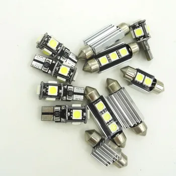 10buc Xenon LED-uri Albe Lumini Becuri Pachet de Interior Kit Pentru perioada 2010-GMC Terrain Harta Dom Ușă Portbagaj Lumină de inmatriculare