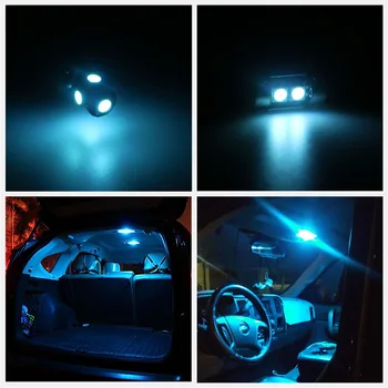 10buc Xenon LED-uri Albe Lumini Becuri Pachet de Interior Kit Pentru perioada 2010-GMC Terrain Harta Dom Ușă Portbagaj Lumină de inmatriculare