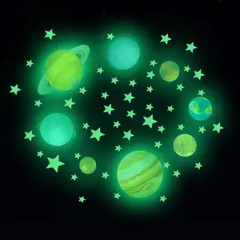 Stele, Planete Luminoase Autocolante De Perete Stralucitoare Plafon De Stickere De Decor Pentru Camera Copii