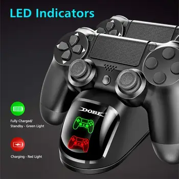 PS4 Controler Încărcător Dual Shock 4 Controler de Încărcare Stație de Andocare cu LED-uri Indicatoare luminoase Pentru PS4/PS4 Slim/ Pro Controller