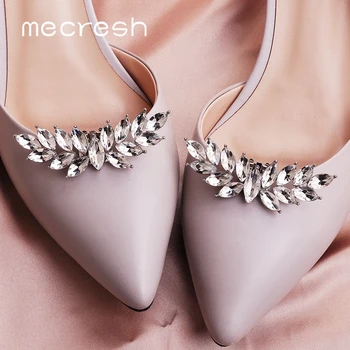 Mecresh 2 buc/lot Drăguț Frunze de Forma de Cristal Mireasa Tocuri inalte Clipuri Cal Ochii de Mireasa Pantofi de Nunta Catarama Femei Accesorii MXK005