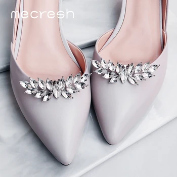 Mecresh 2 buc/lot Drăguț Frunze de Forma de Cristal Mireasa Tocuri inalte Clipuri Cal Ochii de Mireasa Pantofi de Nunta Catarama Femei Accesorii MXK005