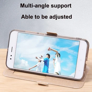 Fereastra din față din Piele Filp Caz Pentru Xiaomi mi A1 telefon acoperă Pentru xiaomi miA1 5.5