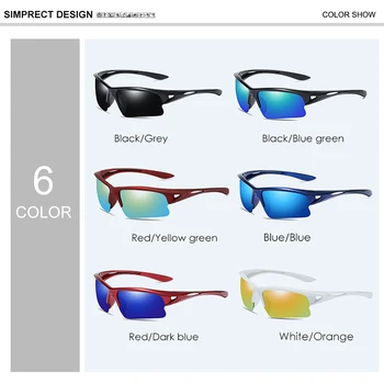 SIMPRECT 2021 Sport Polarizat ochelari de Soare Barbati UV400 Oglindă de Înaltă Calitate Windproof Anti-orbire permis Pătrat Ochelari de Soare Pentru Barbati