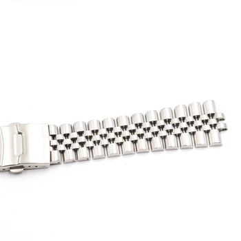 Rolamy 20 de 22mm Argint Oțel 316L Band Ceas VINTAGE Jubilee Brățară Incuietoare Tubulare Curbate End Solid Șurub Link-uri Pentru Rolex Seiko
