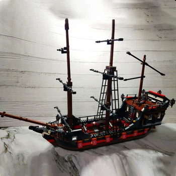 Creatorul seriei Britanie Temestuous Valuri Nava Pirat 3D Model Construirea de Blocuri de Diamant Cărămizi Jucarii Pentru Baieti, Cadou de Crăciun QL1800