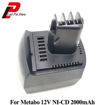 12V 2000mAh NI-CD Instrument de Putere a Bateriei pentru METABO Ni-CD 2.0 Ah 6.02151.50, BZ12SP , BSZ 12, SSP 12,BZ 12 SP, ULA9.6-18