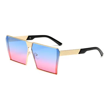 Piața de moda ochelari de Soare pentru Femei Brand Designer de Bărbați Metalice Supradimensionate, ochelari de Soare Vintage Gafas UV400 Ochelari de Nuante Oculos de sol