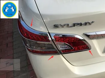 Lapetus Spate, Portbagaj, stopuri Lampa de Rama Bezel Accesorii Capac Trim Fit Pentru Sentra Nissan Sylphy 2012 - 2018 ABS Auto Styling