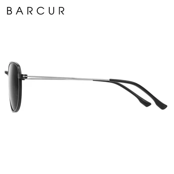 BARCUR Noi de Aluminiu, Hexagon de Design Bărbați ochelari de Soare Polarizat Ochelari de Soare pentru Femei Ochelari de cal Oculos de sol masculino