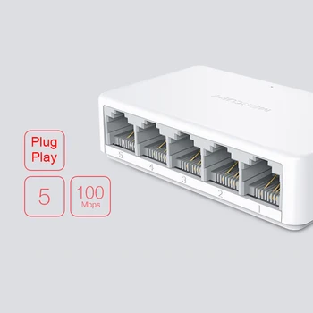 5 Port 10/100M Rețea de Comutare Hub,Fast Ethernet RJ45 Portabil Mini Comutator Splitter,de Călătorie Lan RJ45 Switch Hub putere de 5V0.4A
