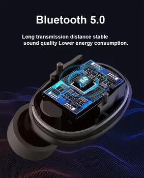 TW16 TWS Căști Bluetooth V5.0 3D Stereo Sport fără Fir Căști cu Microfon Dual, Auto connect Pentru Android IOS Nou