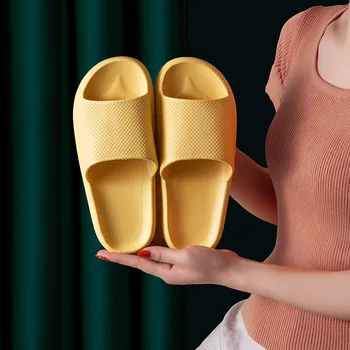 Papuci de casa Femei pe Platforma Papuci de Casă Interioară Cuplu Baie Baie Moi, Fund Non-Alunecare Deodorant Mut Papuci mens pantofi