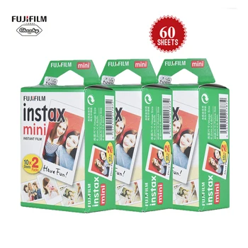 60 de Coli Fujifilm Instax Mini Alb Film Hârtie Foto Instantaneu Album Imprimare Instantanee pentru Fujifilm Instax Mini 7s/8/25/90/9