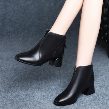 2020 nouă Femei Botine Casual Pantofi Femei Cizme Glezna Cizme cu Fermoar Femei Toamna Iarna Non-Alunecare Pantofi Doamnelor