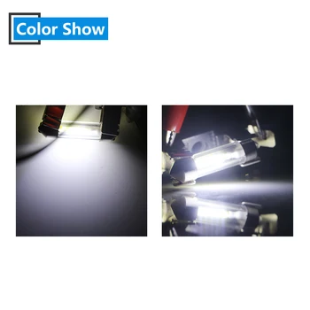 YM E-Luminos 50 de PC-uri COB LED C5W 31mm 36mm 39mm 41mm Auto Interior Lumina lentile de Sticlă Feston Dom Lectură LED 12V DC Alb Becuri