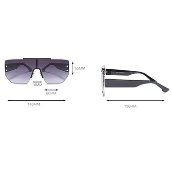 ALOZ MICC Moda ochelari de Soare pentru Femei 2019 Supradimensionate Pătrat de Metal de Înaltă Calitate ochelari de Soare Barbati Unisex Negru Retro Ochelari de Q508