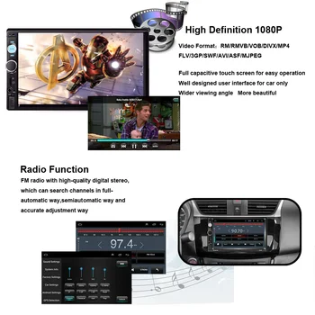 2 Din Masina Multimedia Android Video Player 2DIN Stereo radio Auto Pentru Volkswagen, Nissan, Hyundai, Kia, Toyota Mp5 player Bluetooth