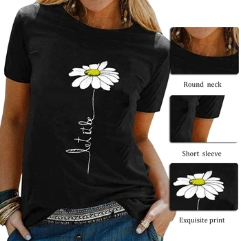Femei de vară Floare Tricou Doamnelor de Epocă Topuri Pulover Blusas Drăguț Tricou 2020 Femei Tricou Camisetas Mujer Combinezon Femme 5XL