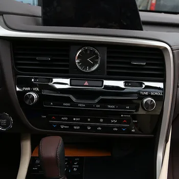 Mijlocul de Control CD Capacul Panoului Ornamental Autocolant din Oțel Inoxidabil de Styling Auto Interioare Accesorii Pentru Lexus RX 200t 450h 2016-2020