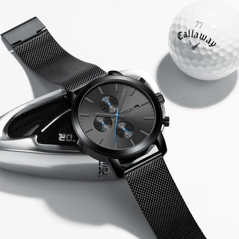 2020 Oameni Noi Ceas De Ceas De Lux Brand De Top Militare Negru Cuarț Ceasuri Mens Impermeabil Cronograf Sport Luminos Ceas De Mână