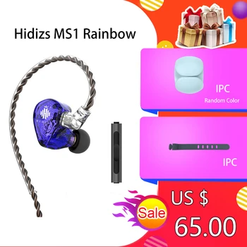 Căști Hidizs MS1 Curcubeu In-Ear Audio HiFi cu Fir Audiofil Dinamic Diafragma Hi-Fi IEM Cu Cablu Detașabil