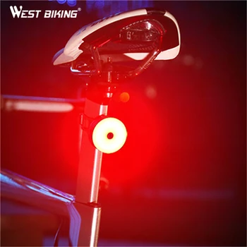 VEST BIKING 5 Moduri de Biciclete Coada Lumina USB de Încărcare Rapidă Ciclism Lampa Stop Spate Bicicleta rezistent la apa Accesorii Biciclete MTB Lumina