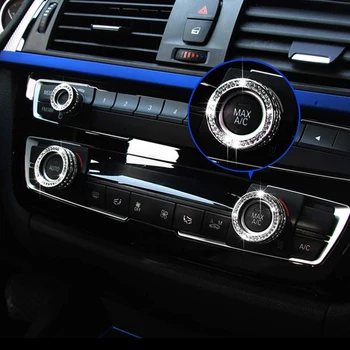Compatibil AC Butonul Caps Piese Aer Condiționat Acoperă Decal Bling Decoratiuni Interioare pentru BMW 5 6 7 Seria GT X3 X5 X6 M5 M6 ID