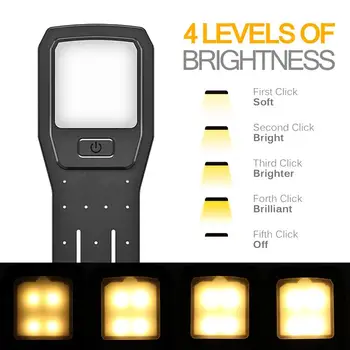 LED-uri portabile de Lectură Carte Lumină Cu Detasabila Flexibil Clip USB Reîncărcabilă Lampă Pentru Kindle/Cititorii eBook, E-citit Cartea Lumina